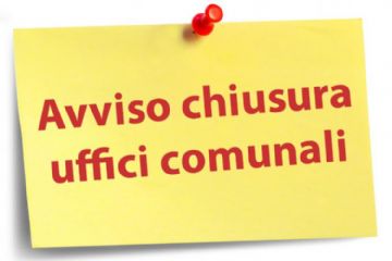 Avviso - Chiusura uffici comunali